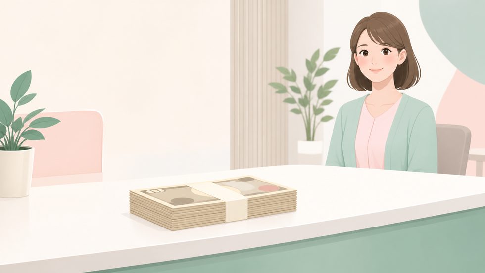 チャットレディの日払い報酬を当日現金で受け取るイメージ