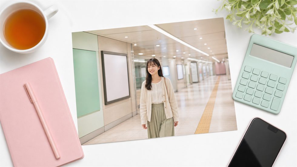 地下鉄すすきの駅・ポールタウン地下街を通勤する女性（札幌）