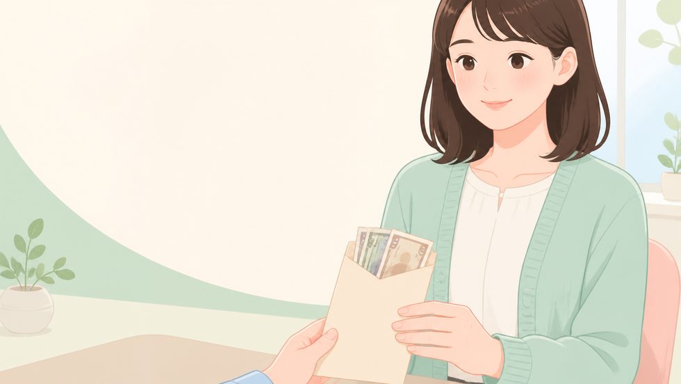 チャットレディの稼働分を当日現金で受け取るイメージ