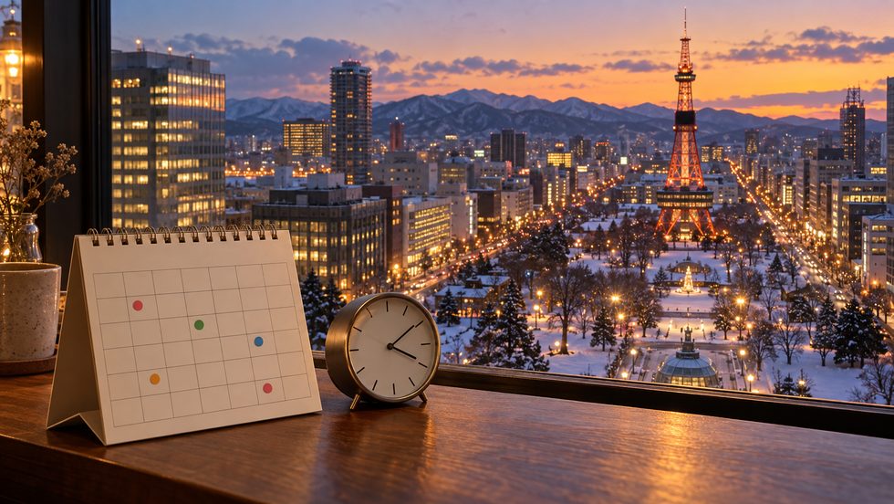 フリーターが自由な時間に働くイメージ(24時間365日自由出勤)