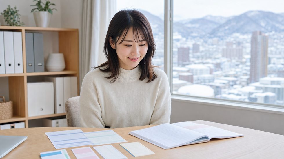 チャットレディの経費として認められる可能性がある領収書や記帳の様子