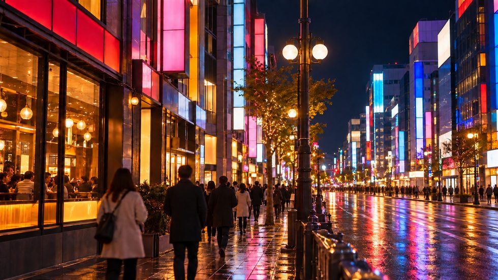 チャットレディの配信時間帯・夜のすすきの繁華街(札幌)
