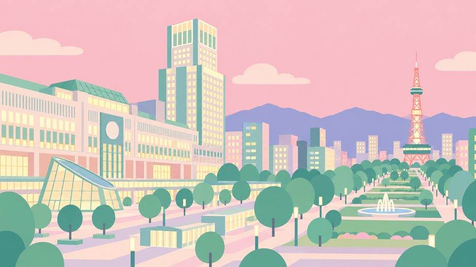 札幌駅・大通エリアの夜景(仕事帰りに通いやすい立地)