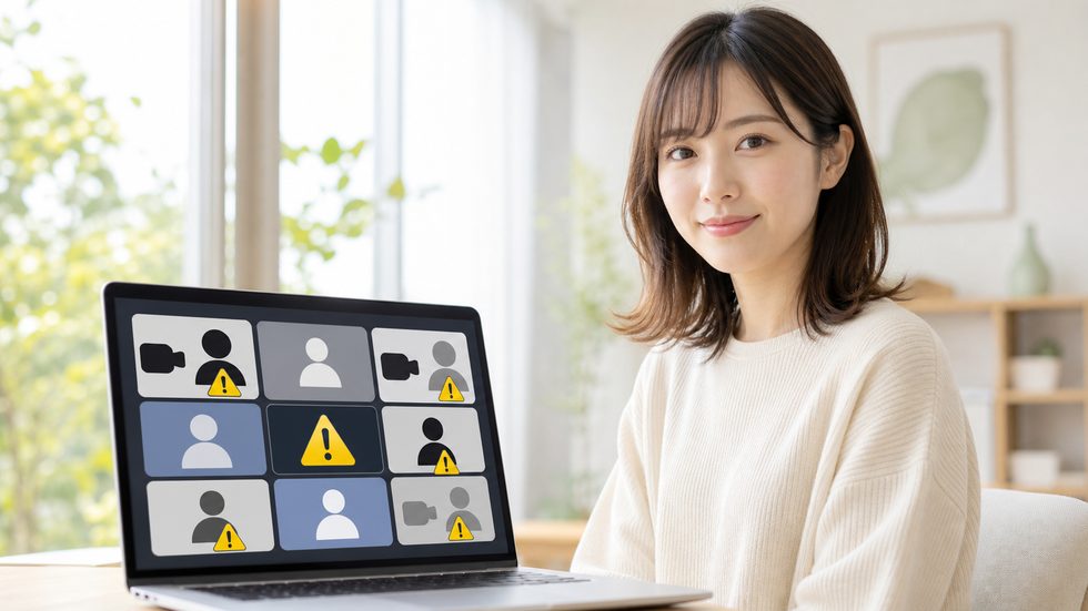 海外チャットサイトのリスクを示すイメージ